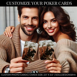 Custom Poker Cards Unique Photo Gift Custom Poker Cards Set Memorable Playing Cards for Family Game Night Perfect Gift for All Occasions