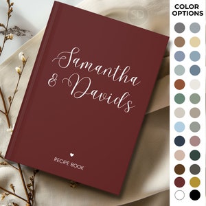 Libro de recetas para parejas, libro de recetas personalizado, libro de recetas familiares personalizado para parejas, idea de regalo para parejas, regalos minimalistas para parejas