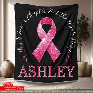 Personalized Cancer Comfort Blanket: Faith Based Healing Gift