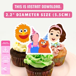 Ms Rachel Digital Printable Cupcake Topper | Instant Download Cupcake Toppers | Ms Rachel Printables | Cupcake Toppers
