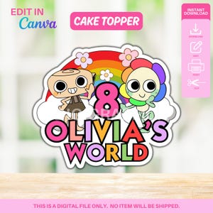 Dandy’s World Birthday Cake Topper | Editable Digital Template | Printable & Digital Download | Kids Birthday Party Theme