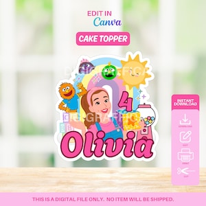 Editable Ms Rachel Cake Topper, Ms Rachel Printable Cake Topper Decoration, Party Printable Topper, Canva Template, Edit in Canva, Digital