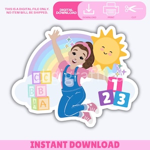Miss Rachel PNG Printable | Ms Rachel Clipart | Instant Download | Birthday Party Printables | Ms Rachel Digital Print Toppers