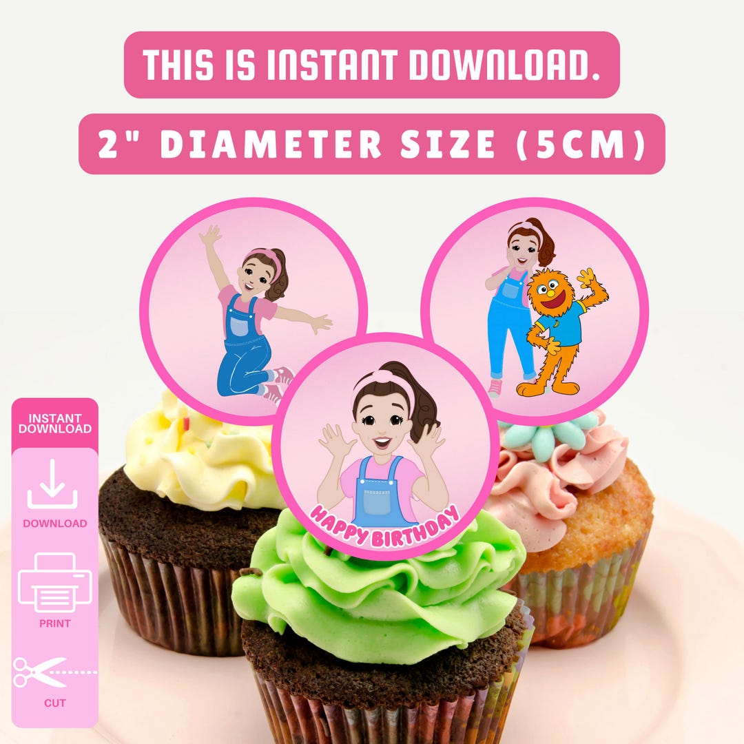Ms. Rachel Cupcake Toppers: DIY Party Printables (PNG & PDF Files) - Etsy