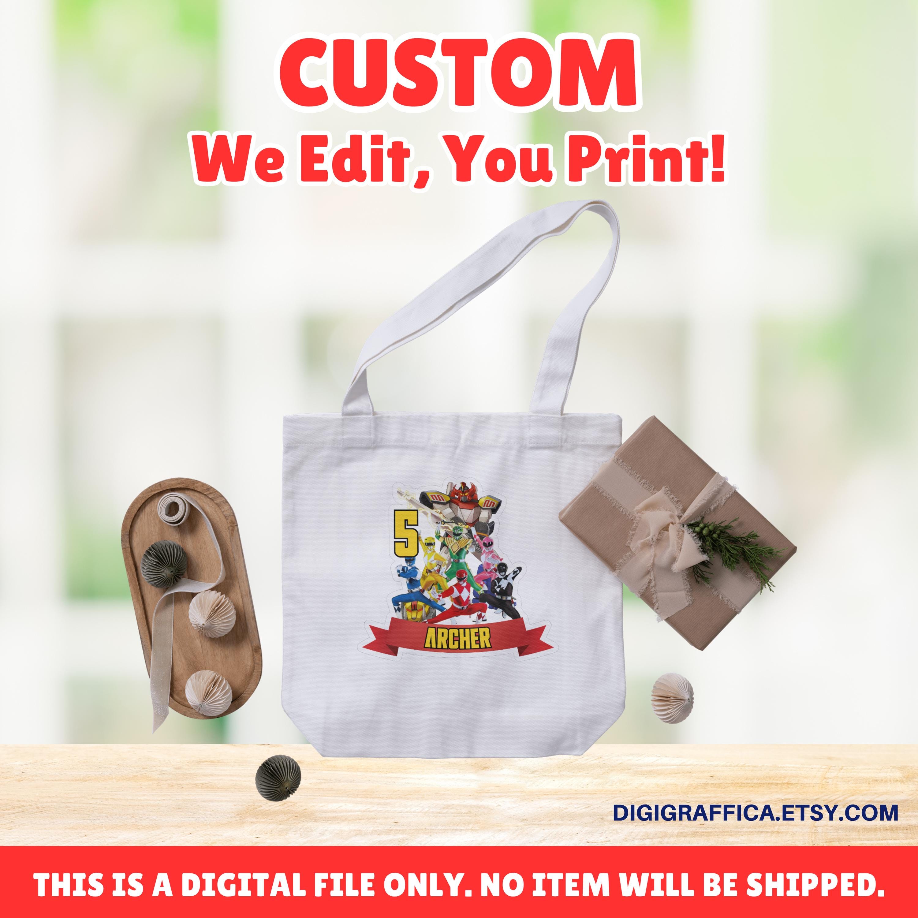 Personalized Power Rangers Cake Topper, Party Printables: We Edit, You ...