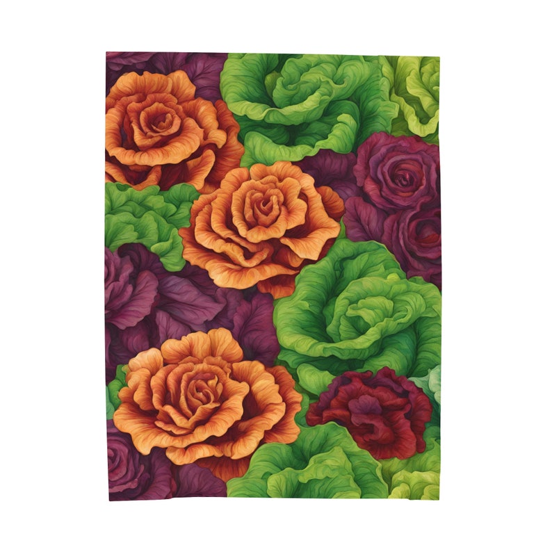 Lettuce Blanket, Lettuce Throw, Vegetable Blanket, Garden Blanket