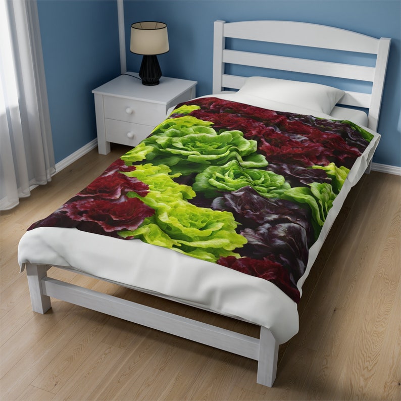 Lettuce Blanket, Lettuce Throw, Vegetable Blanket, Garden Blanket