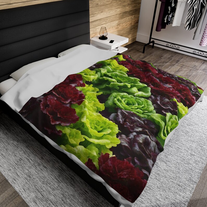 Lettuce Blanket, Lettuce Throw, Vegetable Blanket, Garden Blanket