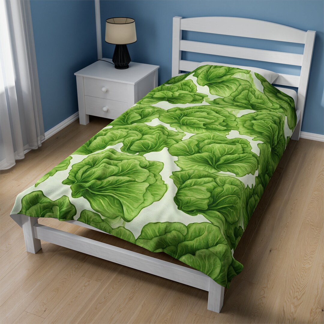 Lettuce Blanket, Lettuce Throw, Vegetable Blanket, Garden Blanket