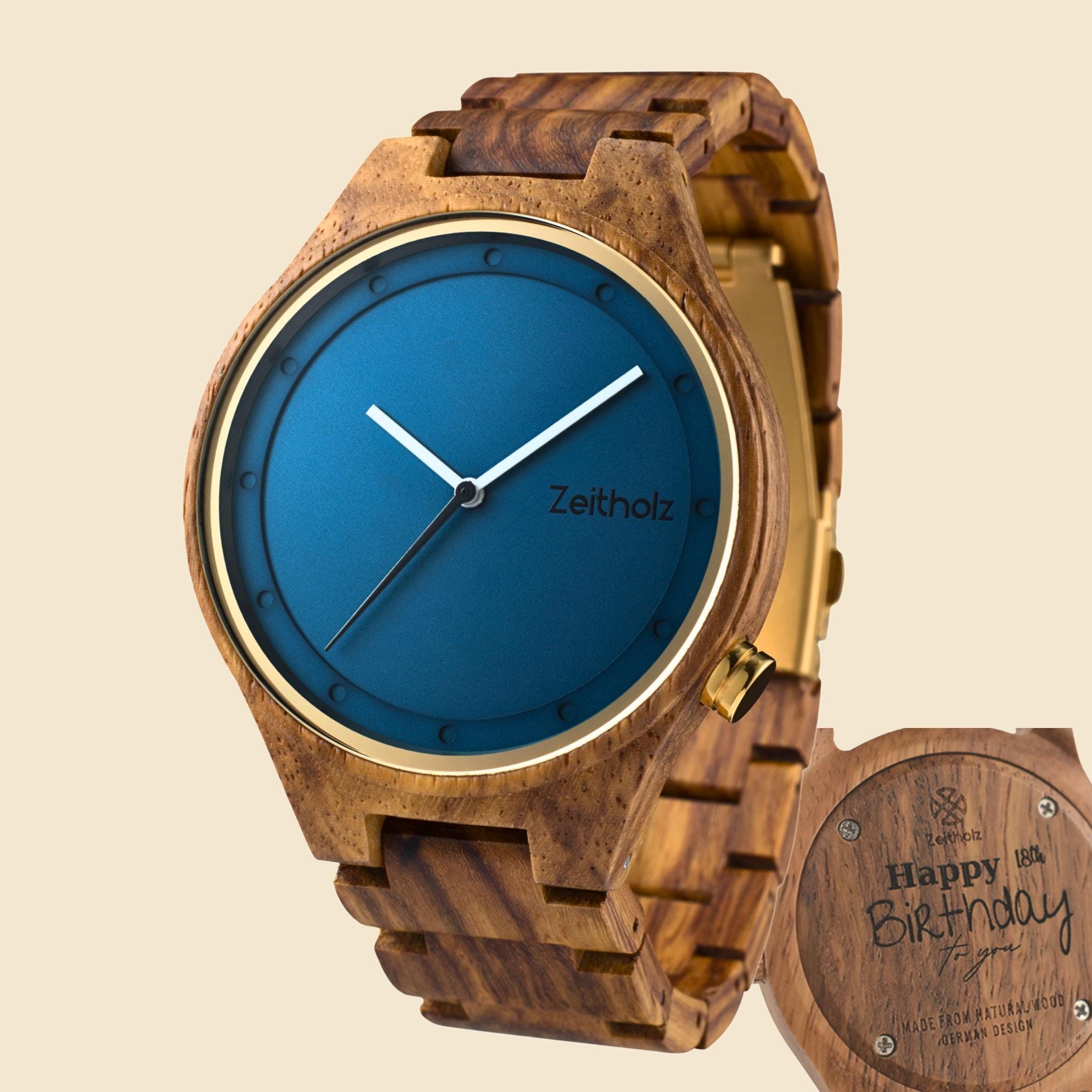 Zeitholz Welches Handgelenk Uhr Mit Gravur, Herren Holzuhrren