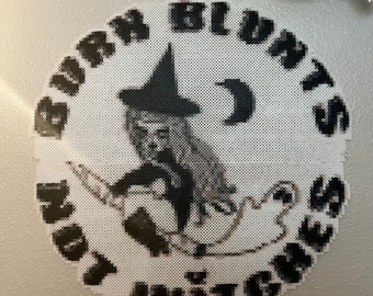 Burn Blunts Not Witches Perler Bead Wall Art