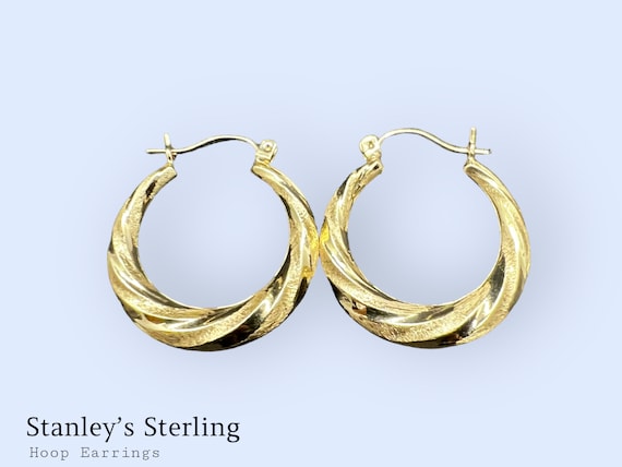 Gold-Toned Lock-Shaped Boho Hoop Earrings