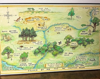 Winnie the Pooh- 100 Acre Woods Map 11x17