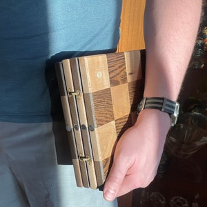 The QUADRATIC Folding Chessboard (2 Inch Wenge and Curly Maple Squares)