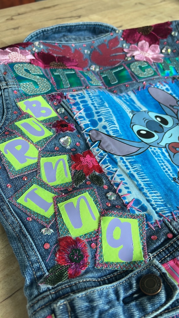 Stitch Denim Jacket - Etsy