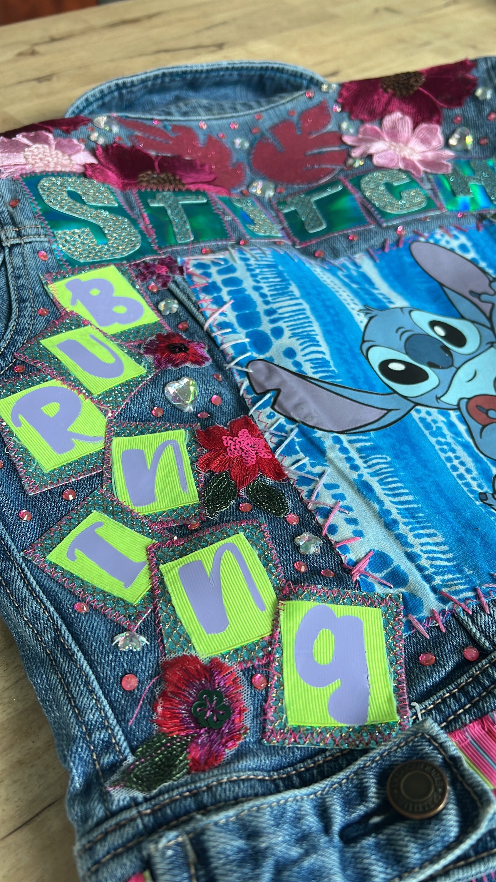 Stitch Denim Jacket - Etsy