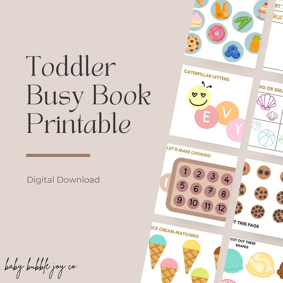 Toddler Busy Book Printable - Etsy