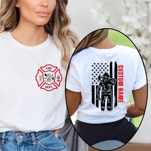 Custom Firefighter Shirt, Firewoman, Fire Department Shirt, Frontliners, Fireman Gifts