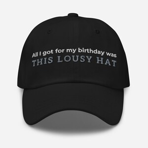 Gorra de béisbol bordada divertida para regalo de cumpleaños