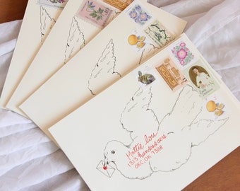 Wedding Invitation Dove Envelopes x100