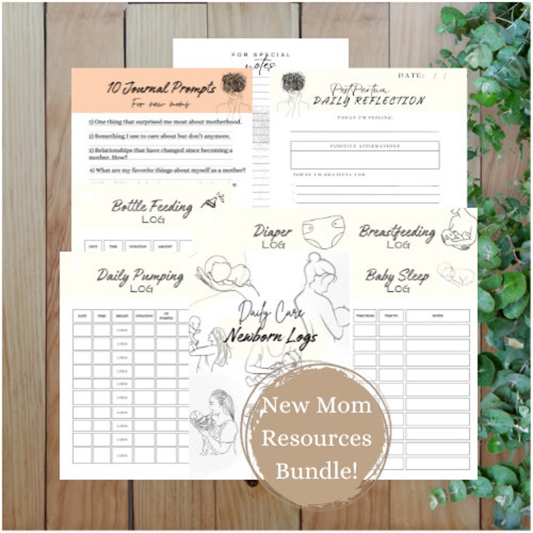 Printable New Mom Resources. Postpartum Journal. Daily Reflection