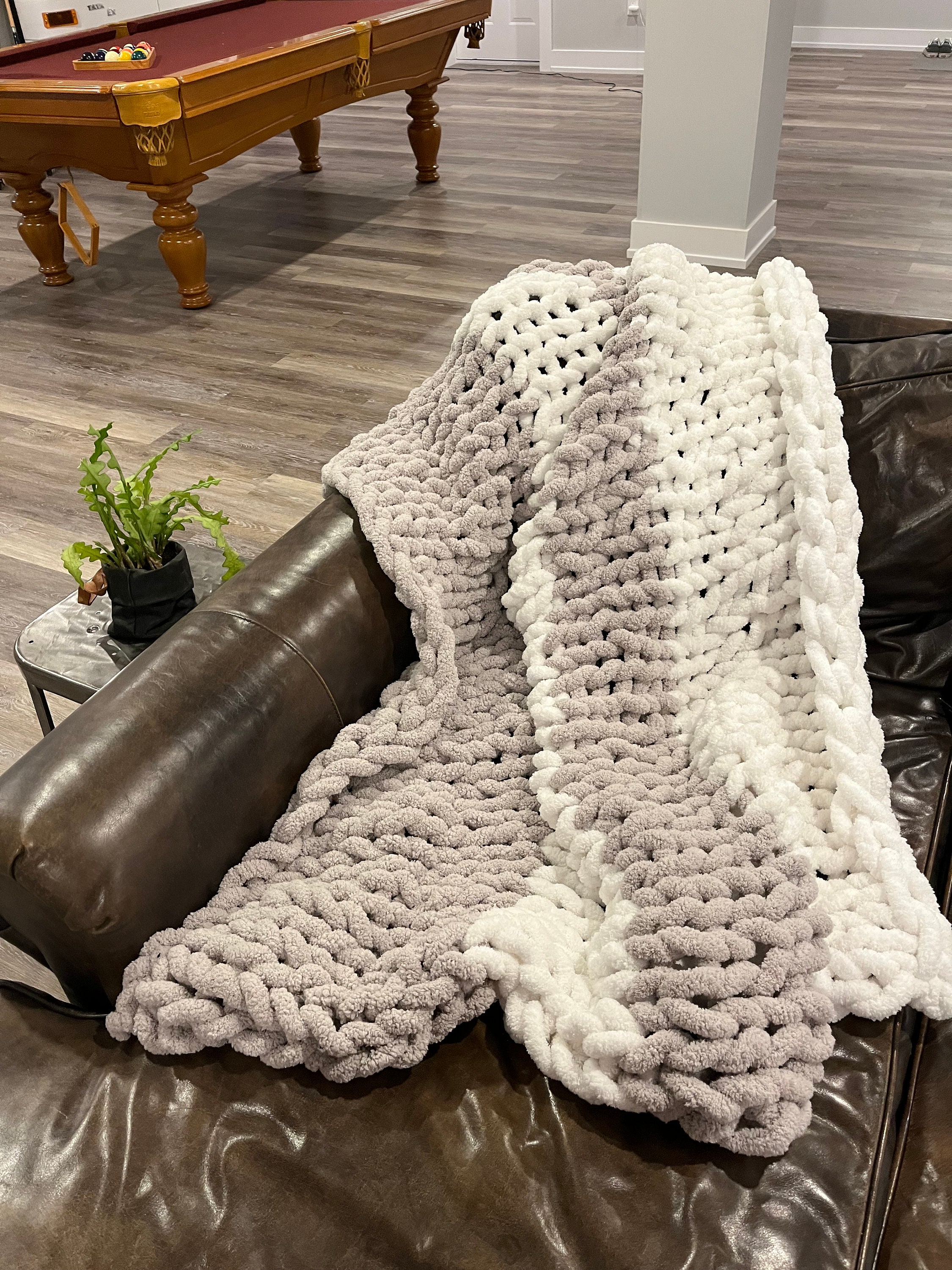 Ombre knit blanket shop