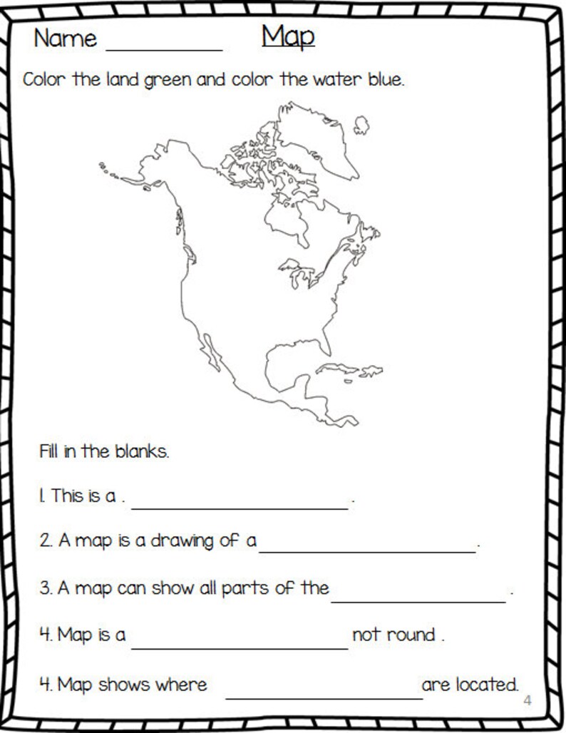 Geography for Kindergarten Geography, Beginners, Map, Globe