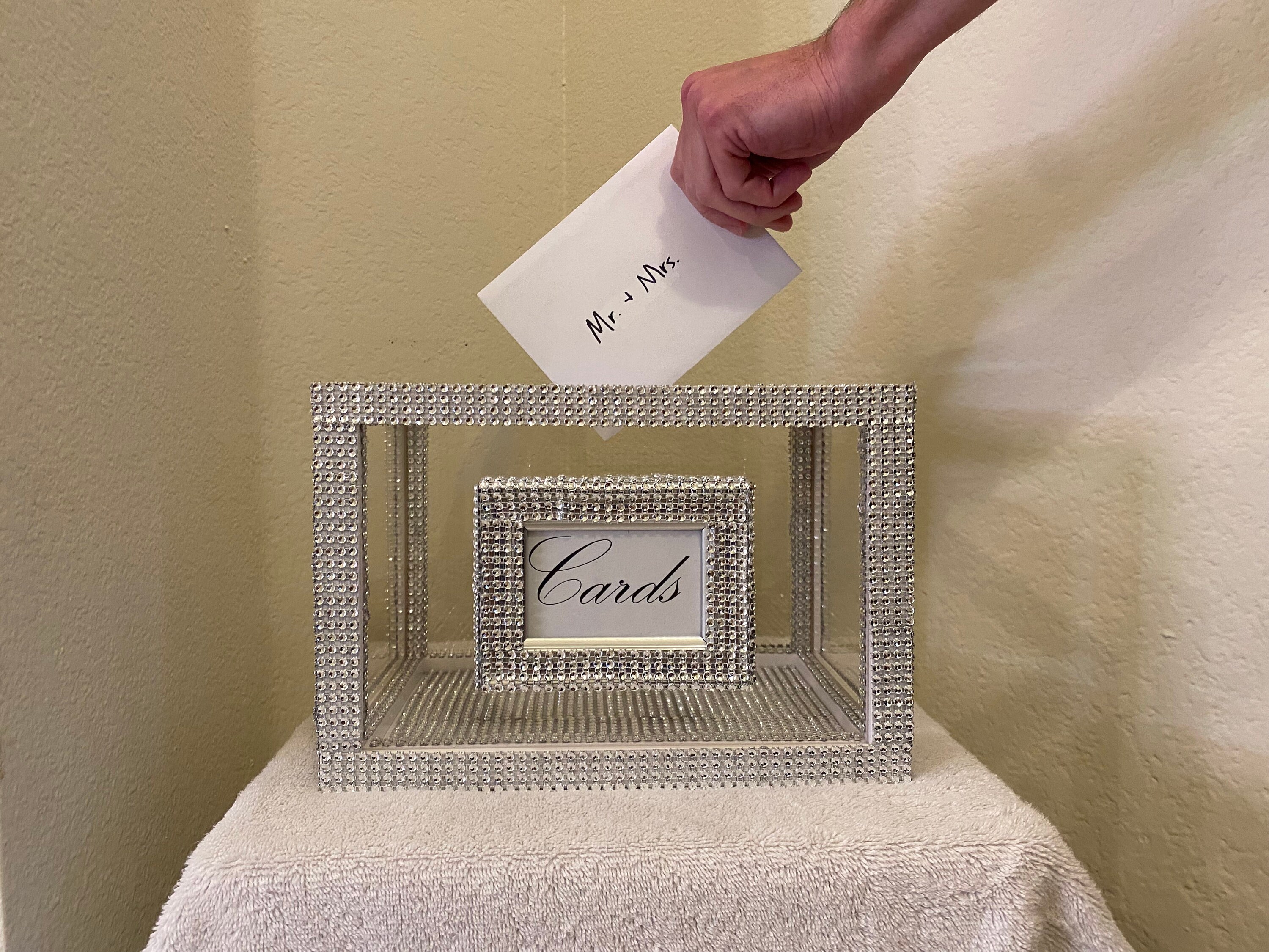 Acrylic Wedding Bling Wrap Card Box W/slot/party Gift Card Box/wedding ...