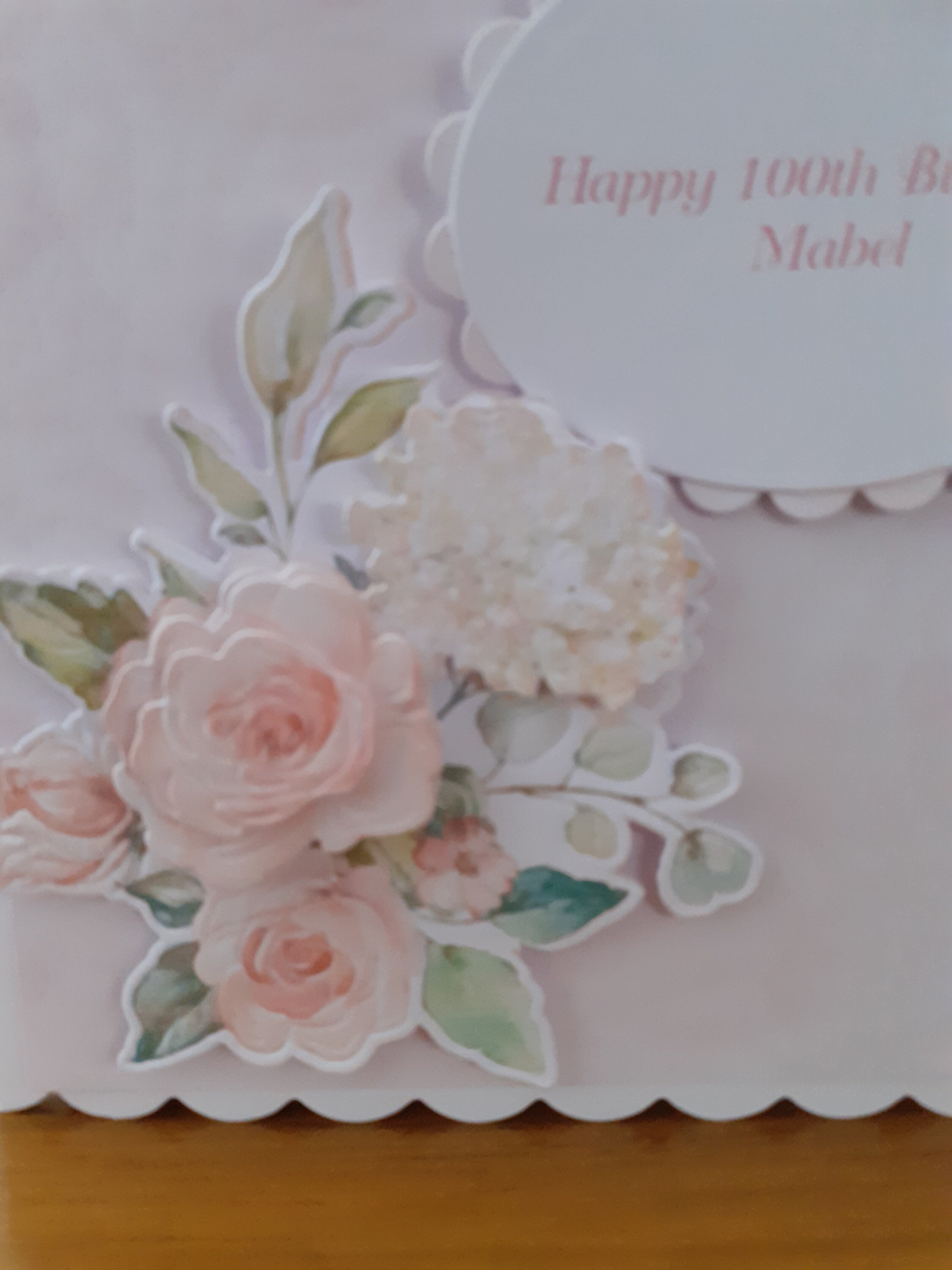 Handmade Personalised Floral 100th Birthday Card - Etsy UK