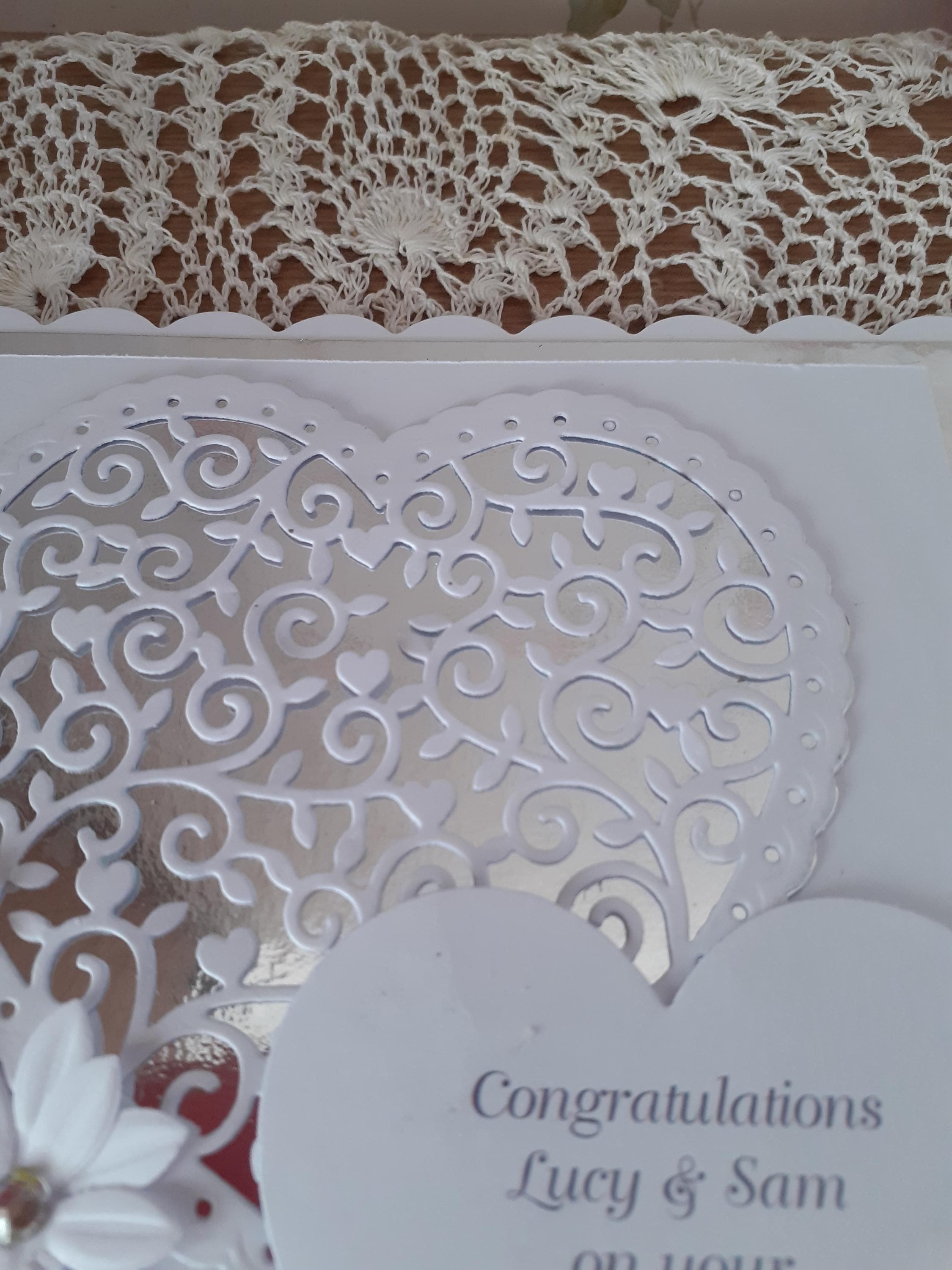 Handmade Personalised Silver Anniversary Card - Etsy UK