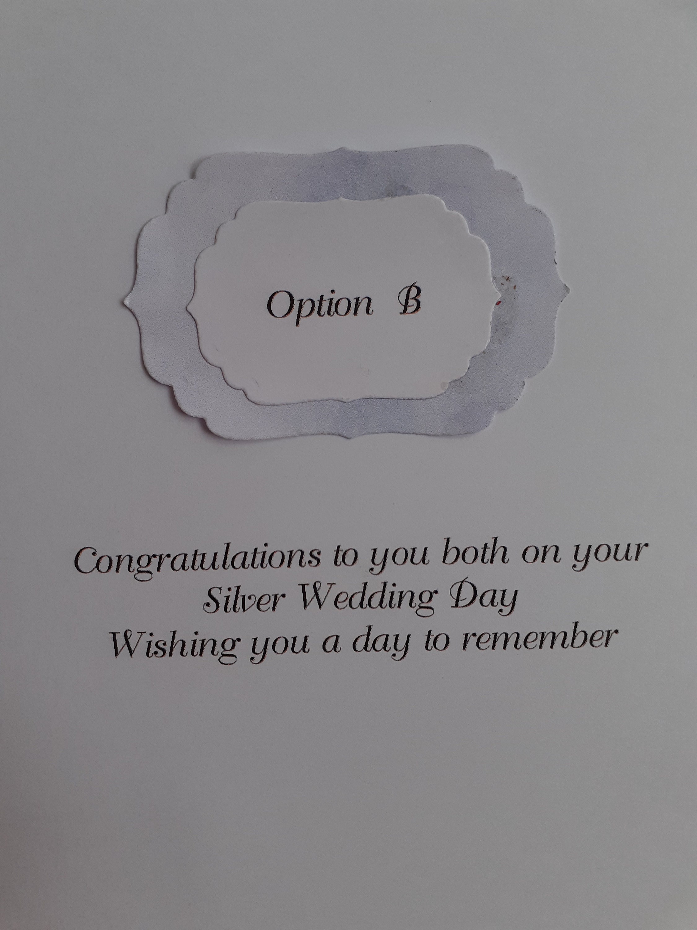Handmade Personalised Silver Anniversary Card - Etsy UK