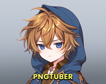 Blonde Knight Chibi Boy PNGTuber Model - Ready to Use