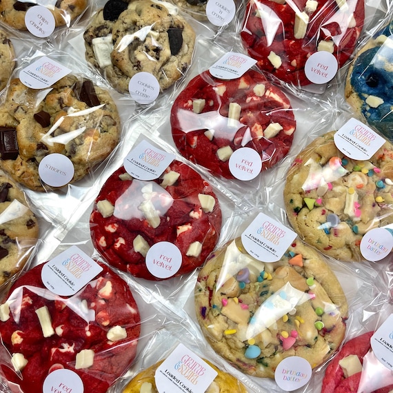 12 Large Bakery-Style Cookies: Gourmet Cookies Variety Box, Birthday Gift