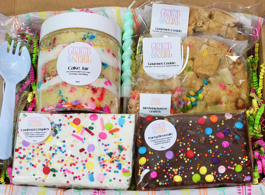 Birthday Gift Box Baked Goods Gift Box Celebration Care Etsy