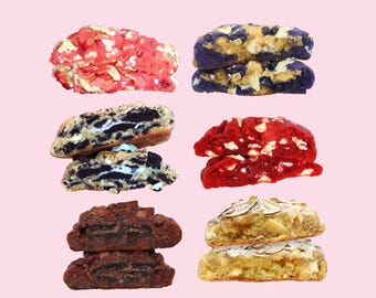 6 Gourmet Cookies Box: Fresh Baked, Party Favors
