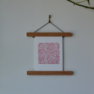 Impression originale de linogravure | Topographie