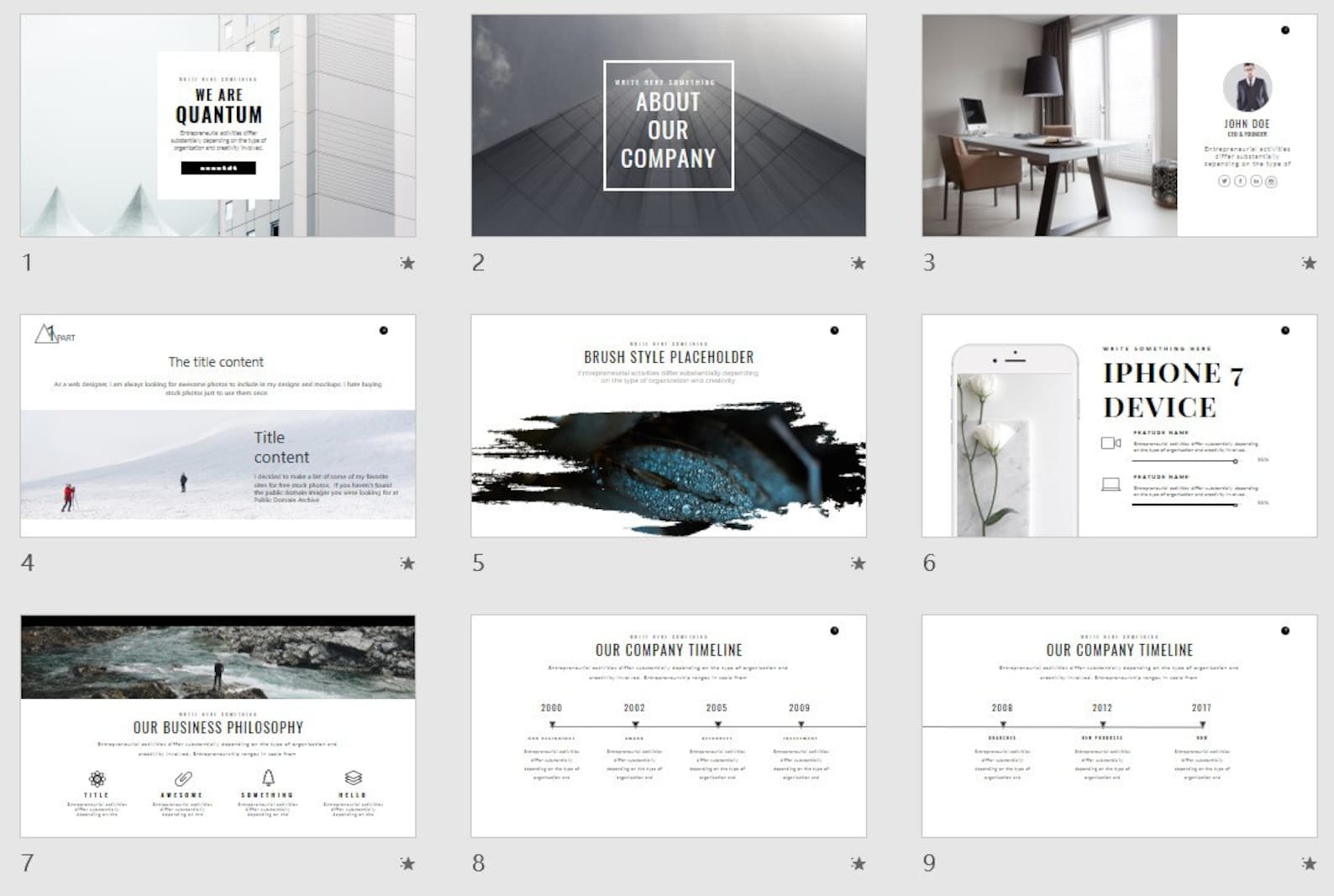 Minimal Modern Clean Business Powerpoint Template | Simple Company ...