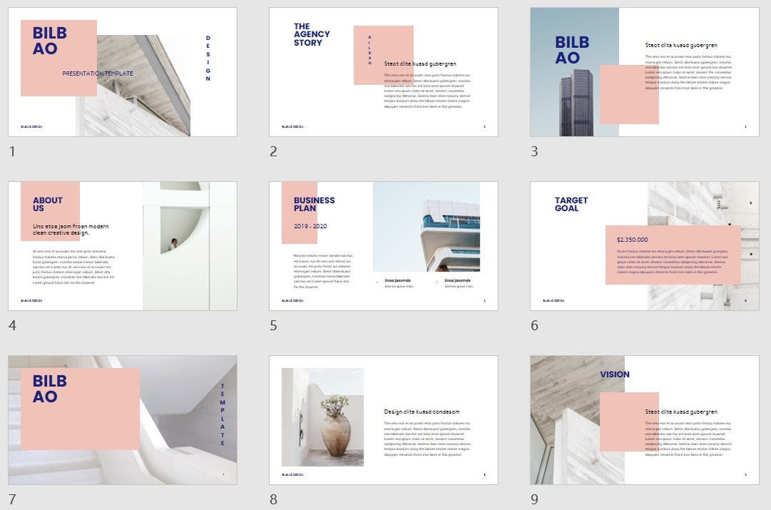 Minimalist Business Powerpoint Template | Modern Presentation Slides - Etsy