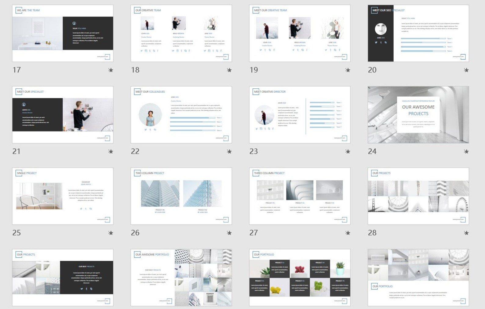 Minimalist Business Powerpoint Template | Company Profile PPT Slides - Etsy