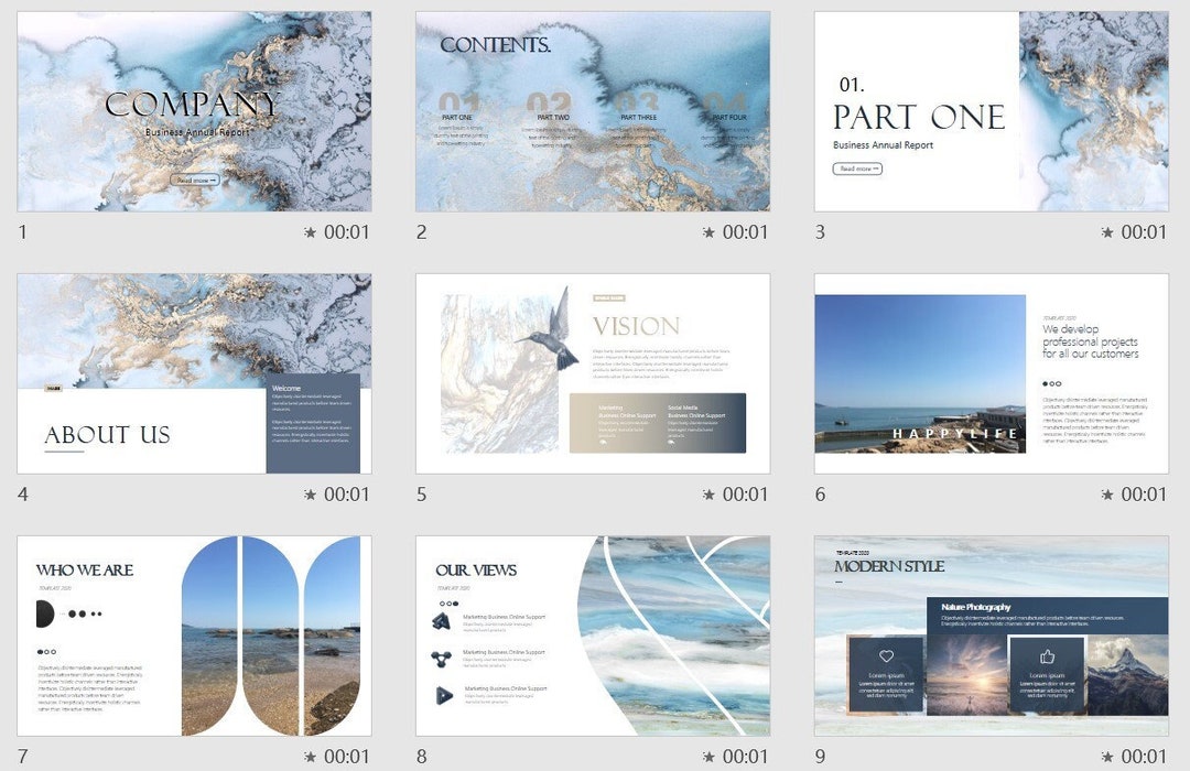 Minimal Modern Clean Business Powerpoint Template | Simple Company ...