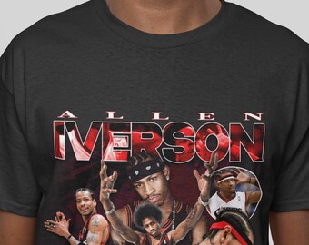 Vintage Allen Iverson Tee, Basketball Legend Tshirt, Unisex Cotton Shirt, Sports Fan Gift, Retro Basketball Tee