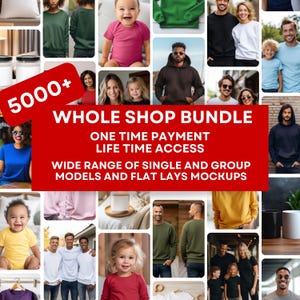 Whole Shop Mockup Bundle Entire Shop Bundle, Mockup Mega Bundle, Mockup Whole Shop Mockup Bundle Entire Shop Sale, Gildan 18000 Bundle Sale