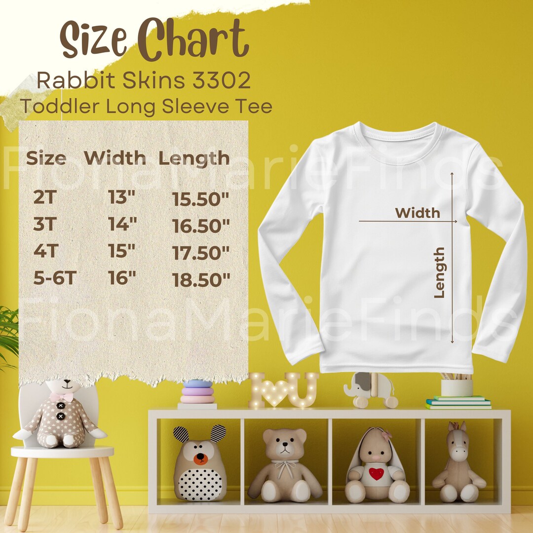 Rabbit Skins 3302 Size Chart, Mockup Rabbit Skins 3302 Mockup Unisex T ...