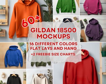 60+ Gildan 18500 Hoodie Mockup, Hanging Gildan Hoodie Mockup, Hoodie Unisex Flat Lay Adult Boho Styled Oversized Sweater POD Mock JPG