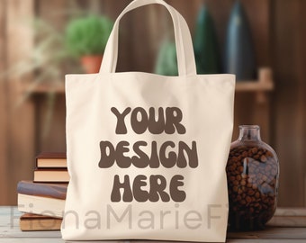 Paket med tygkassar, mockups av tygkassar i bomullscanvas, mockups av naturliga shoppingkassar, digital nedladdning av shopping-POD, jpg-canva-mockup