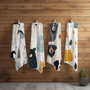 Smart Blanket Mockup Bundle 4 Decken ziehen Mockup , Wurf Samt Plüschdecke Mockups POD Canva ziehen Decke Mockup