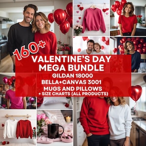 160+ Valentines Day Mockup Bundle, G 18000 Gildan Valentines Day Model Flat Lay Mockup Bundle Tshirt Mockup Mugs Pillows Mock up Digital JPG