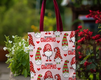 AOP Tote Bag Mockups Bundle, Drag and Drop Frame All Over Print Tote Bags Template, White Bag Red Handle Tote Bag Canva Ready Template PNG