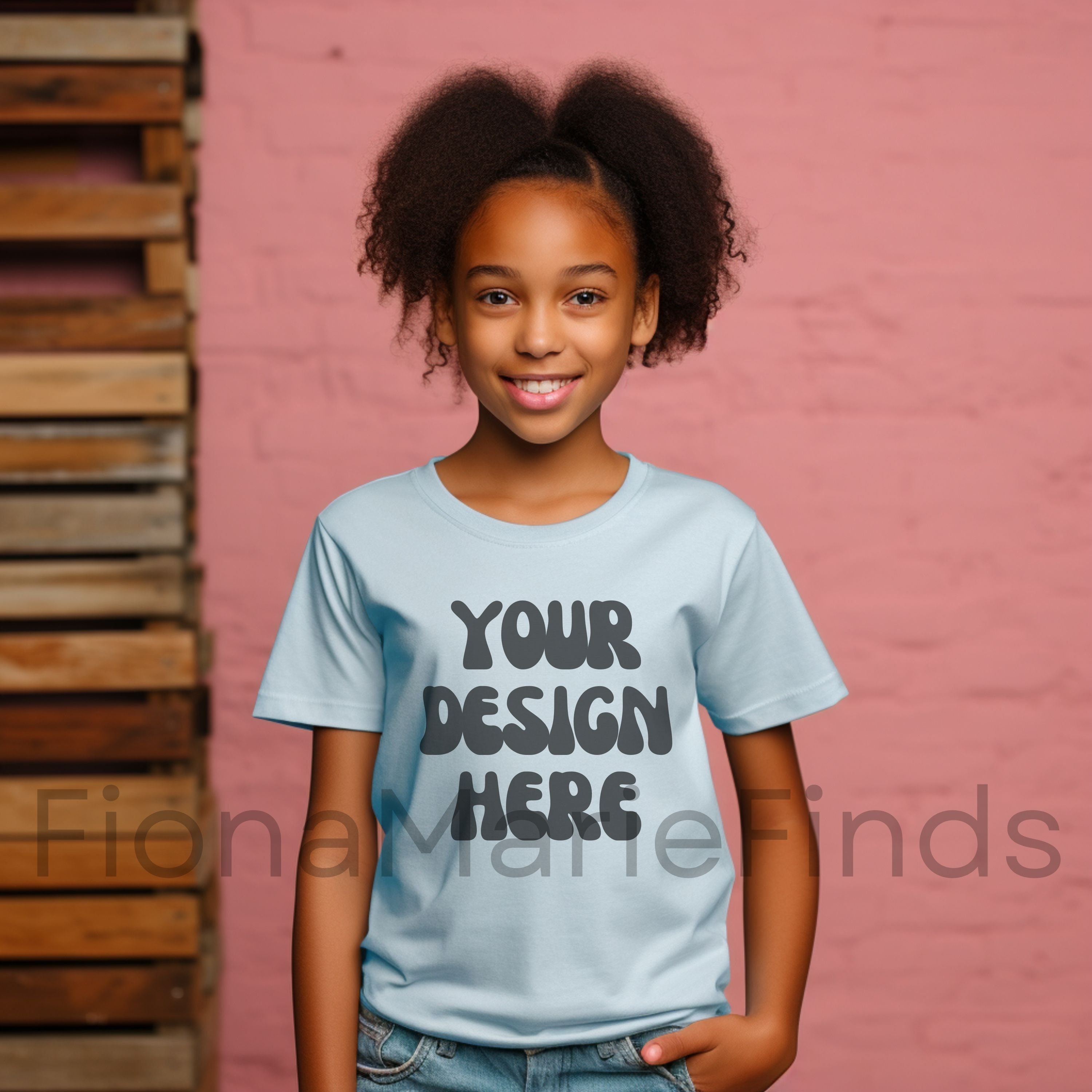 Light Blue Gildan 5000B Youth T-shirt Mockup (digital Download) - Etsy