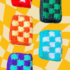 Crochet Checkered Snap Wallet